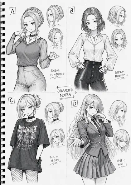 Karakter eskiz ve model sheet